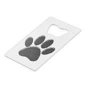 Puppenpfeil mit schwarzem und weißem Streifen Geldbeutel Flaschenöffner (Vorderseite Schrägansicht)