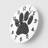 Puppenpfeil mit schwarzem und weißem Streifen Runde Wanduhr (Winkel)