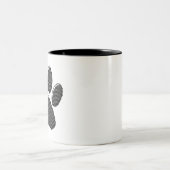 Puppenpfeil mit schwarzem und weißem Streifen Zweifarbige Tasse (Mittel)