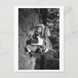 Puppenporträt - Der Fotograf Postkarte
