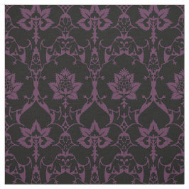 Puppenskala Renaissance Damask, Black and Eggplant Stoff