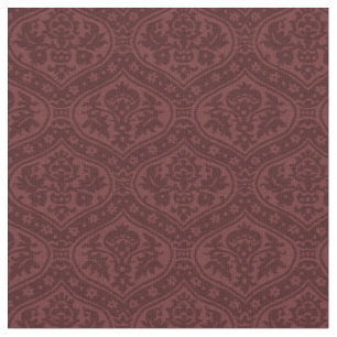 Puppenskala Renaissance Damask, Claret Red Stoff