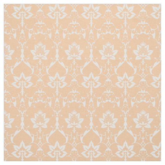 Puppenskala Renaissance Damask, Sherbert Orange Stoff (Muster)