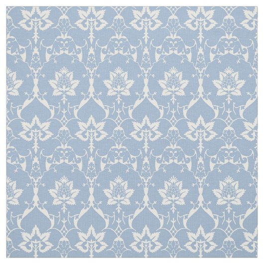 Puppenskala Renaissance Damask, Sky Blue Stoff (Muster)