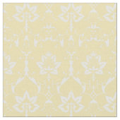 Puppenskala Renaissance Damaskus, blassgelb Stoff (Nahaufnahme)