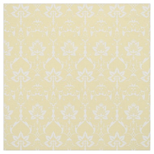 Puppenskala Renaissance Damaskus, blassgelb Stoff (Muster)