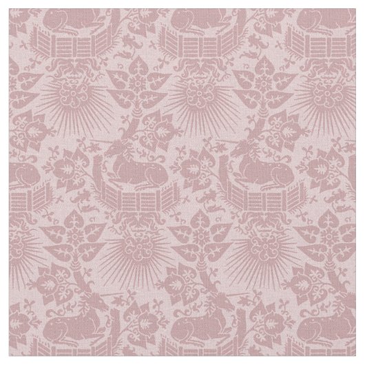 Puppenskala Renaissance Einhorngarten, rosa Stoff (Nahaufnahme)