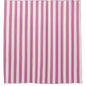 Puppenstrahl | rosa Streifen Duschvorhang (Vorderseite)