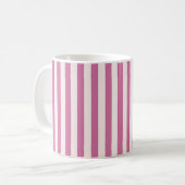 Puppenstrahl | rosa Streifen Kaffeetasse (Vorderseite Links)