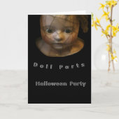 Puppenteile Spuk Halloween Karte (Gelbe Blume)