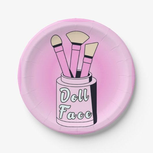 Puppentheater - Canvas Print der 40er Jahre Pappteller (Vorderseite)