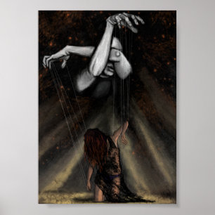 Puppentheater Liebe Poster Print - Malerei Art