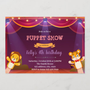 Puppentheater zum Geburtstag Einladung