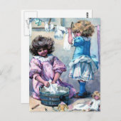 Puppenwaschen Postkarte (Vorne/Hinten)