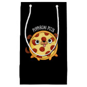 Pupperoni Pizza Funny Pizza Pun Dark BG Kleine Geschenktüte (Vorderseite)