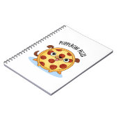 Pupperoni Pizza Funny Pizza Pun Notizblock (Linke Seite)