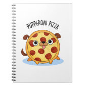 Pupperoni Pizza Funny Pizza Pun Notizblock (Vorderseite)