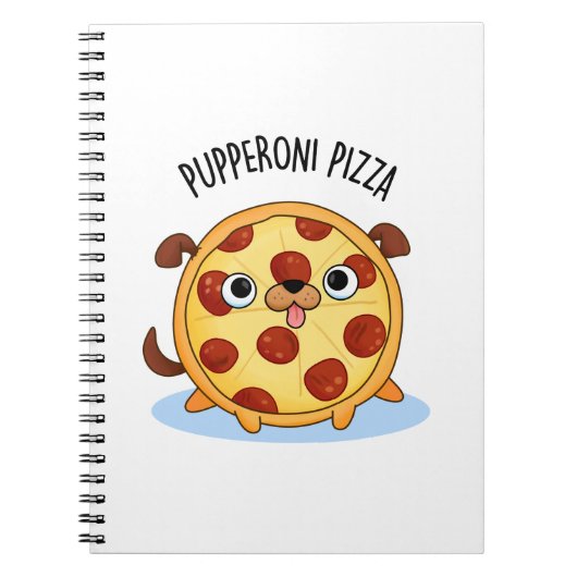Pupperoni Pizza Funny Pizza Pun Notizblock (Vorderseite)