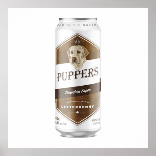 Puppers Offiziell Waynes Lieblingsbier Poster (Vorne)