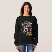 Puppet Mastery Shadow Play Ventriloquist-Darbietun Sweatshirt (Vorne ganz)