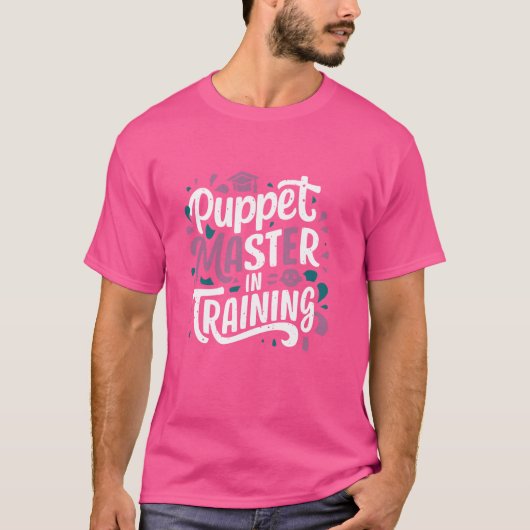 Puppet Mastery Shadow Play Ventriloquist-Darbietun T-Shirt (Vorderseite)
