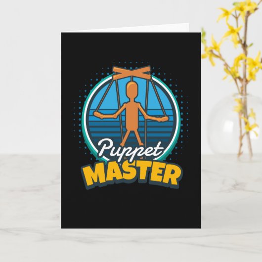 Puppet-Meister Puppet Karte (Gelbe Blume)