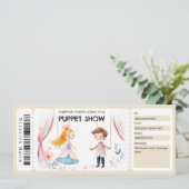 Puppet Show Gift Certificate Einladung (Stehend Vorderseite)