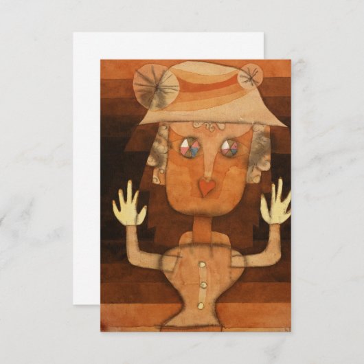Puppet von Paul Klee Dankeskarte (Vorne/Hinten)