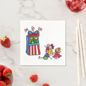 Puppet zeigen Papier Napkins Serviette