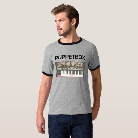 Puppetbox synthesizer-Logo T-Shirt (Vorne ganz)