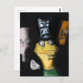 Puppets in the dark ( Erica Crooks puppet art ) Postkarte (Vorne/Hinten)
