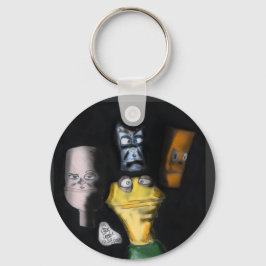 Puppets in the dark ( Erica Crooks puppet art ) Schlüsselanhänger