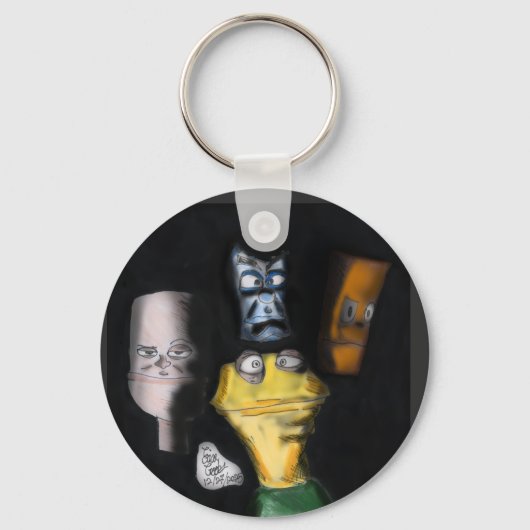 Puppets in the dark ( Erica Crooks puppet art ) Schlüsselanhänger (Vorderseite)