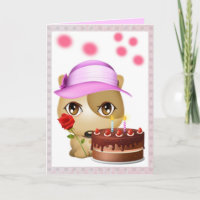 Puppie Birthday Card