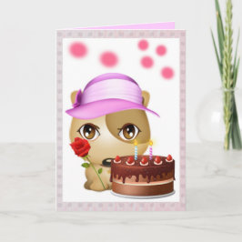Puppie Birthday Card Karte