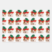 PUPPIEN ALS X-MAS GIFT WRAP-FLACHENBLATT-SET GESCHENKPAPIER SET (Vorderseite)