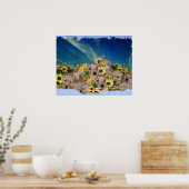 PUPPIEN UND BLUME - GOLDENE RETRIEVER POSTER (Küche)