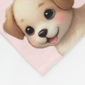 Puppies and Butterflies Pattern Blanket Fleecedecke (Ecke)