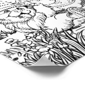 Puppies Dancing in the Rain Poster (Ecke)