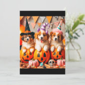 Puppies halloween party einladung (Stehend Vorderseite)