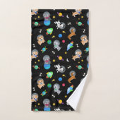 Puppies In Space Watercolor Dog Astronauts Badhandtuch Set (Handtuch)