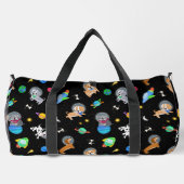 Puppies In Space Watercolor Dog Astronauts Duffle Bag (Rückseite)