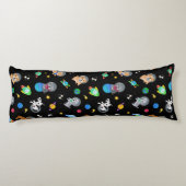 Puppies In Space Watercolor Dog Astronauts Seitenschläferkissen (Rückseite)