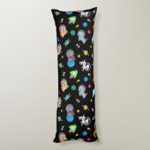 Puppies In Space Watercolor Dog Astronauts Seitenschläferkissen (Rückseite (Vertikal))