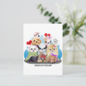 Puppies Manisfestival Postkarte (Stehend Vorderseite)