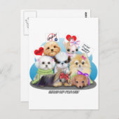 Puppies Manisfestival Postkarte (Vorne/Hinten)