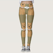 Puppy and Bone Pattern Leggings (Vorderseite)