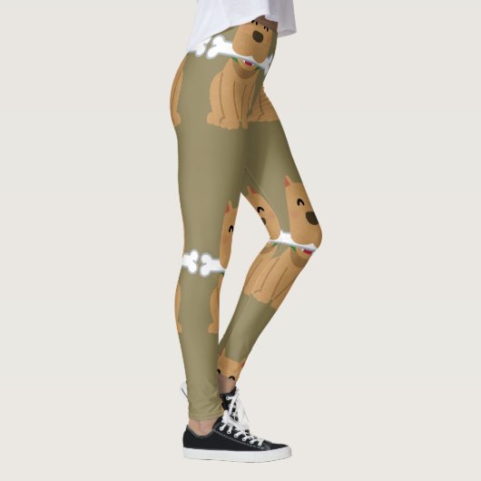Puppy and Bone Pattern Leggings (Rechts)