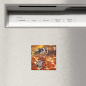Puppy and Pumpkins Magnet (In Situ (Geschirrspüler))