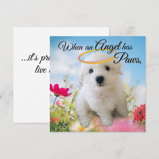 Puppy Angel Flat Card (Vorne/Hinten)